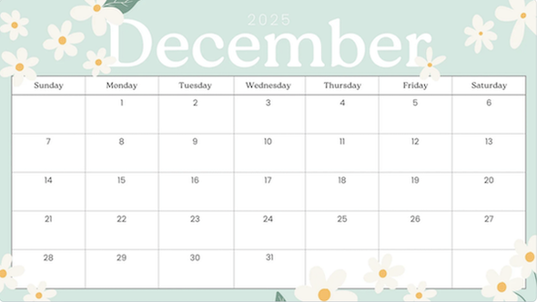 December calendar.